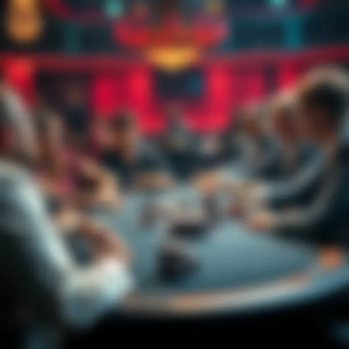 Players discussing a controversial decision at a poker table after an all-in move