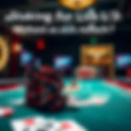 A live poker table set up for $1/$3 games, featuring stacked chips and playing cards, highlighting the excitement of staking