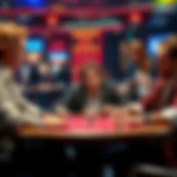 A tense moment at a poker table where a player appears confused while another player claims he went all-in, with the dealer and a floor manager observing the situation.