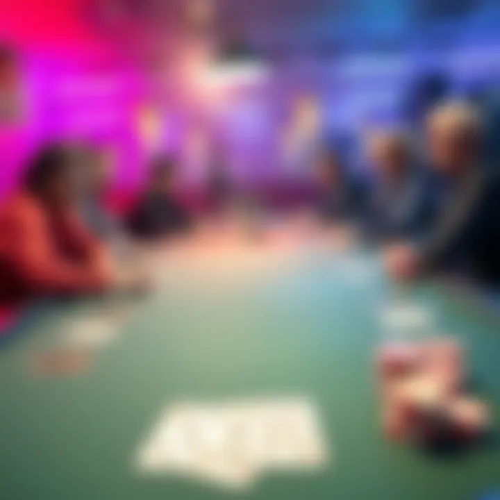 Group of poker players at a table discussing rules