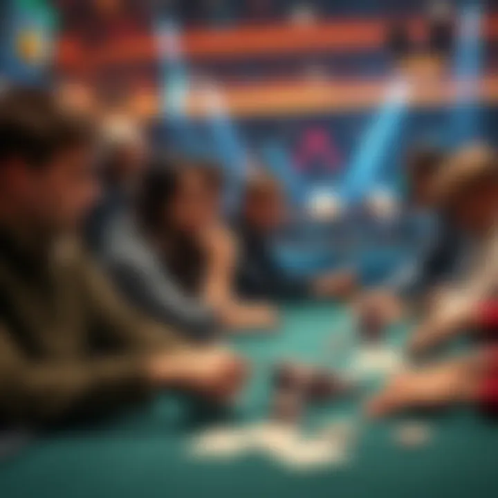 Poker table with players in Europe A group of players at a poker table looking concerned about high fees during a cash game in Europe.
