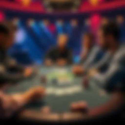 A poker table scene showing a player in the big blind position holding 82o, facing a drunk player raising with AA, focusing on their strategies