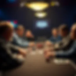 A tense poker game at a table during a World Series of 3b Jam, showing players engaged in a 4b pot situation.