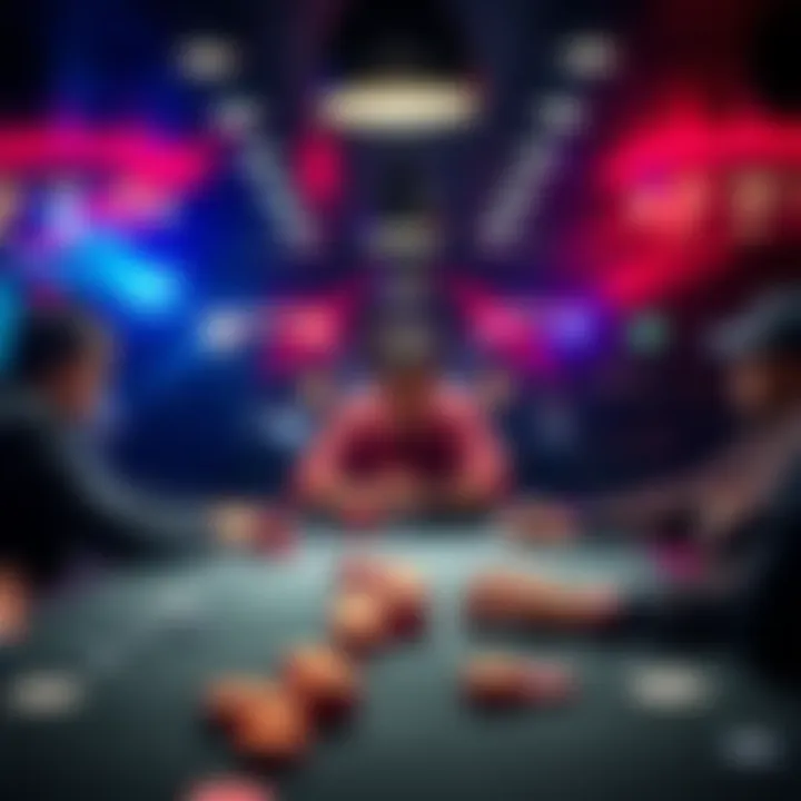 A poker player analyzing tables to find better opponents and improve chances of winning