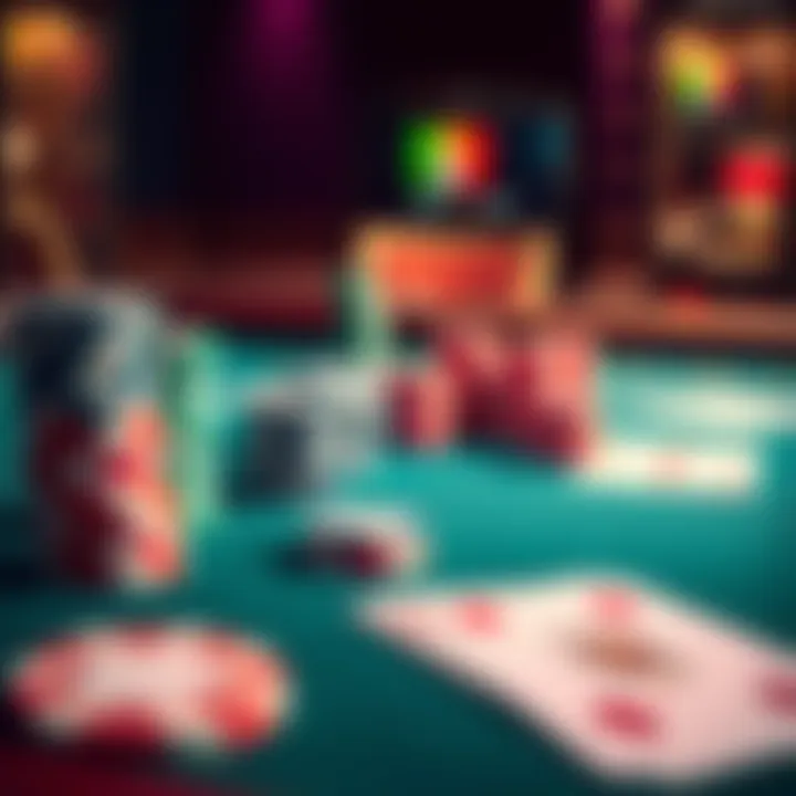 A poker table featuring cards and stacks of chips, highlighting the concept of tipping at the dealer