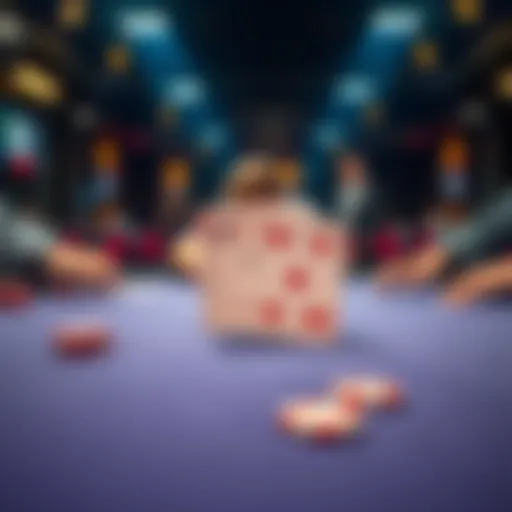 A poker table scene showing a player contemplating their decision with a pair of tens after a raise.
