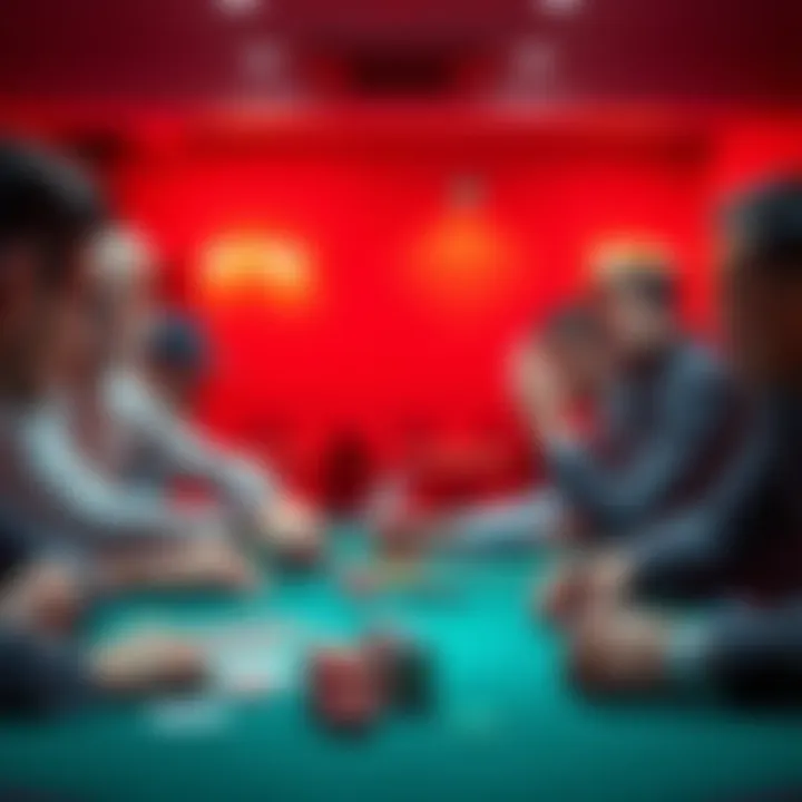 A tense moment at a poker table as players react to a failed joke, showcasing the awkward atmosphere.