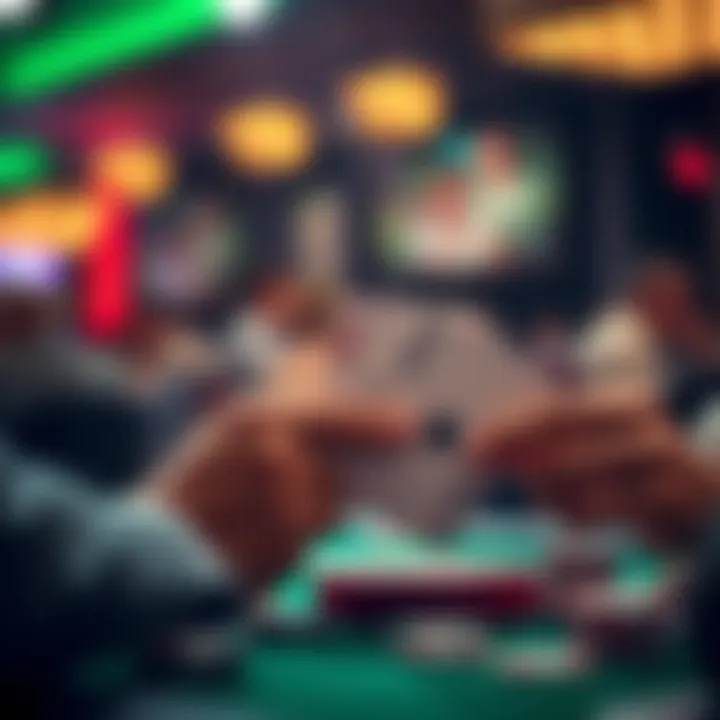 A player contemplating folding AKo in a poker tournament while looking at their cards and chips