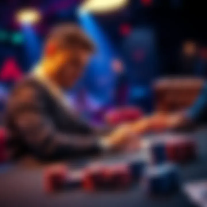 A poker player analyzing strategies for ICM Preflop Ranges during a tournament.