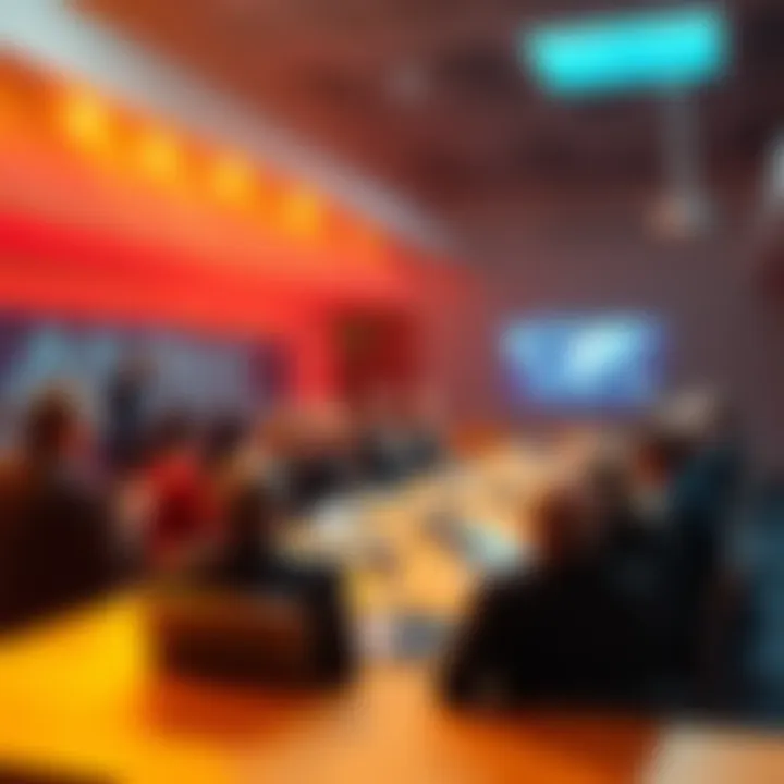 Political Meeting in 2025 People gather for a political meeting discussing recent developments and their impact on society.