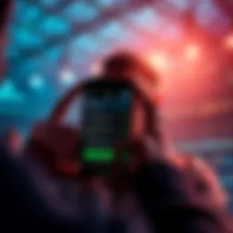 A frustrated person looking at a mobile screen displaying a betting app with error messages