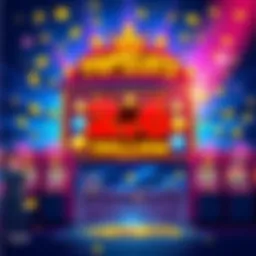 A vibrant illustration of the Popslots game interface showcasing a high balance of 2.6 trillion coins, with colorful slot machines and excited players.