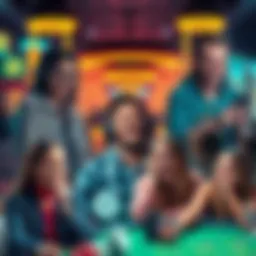Popular Gambling YouTubers A collage of popular gambling YouTubers featuring scenes of gaming, casinos, and engagement with their audience.