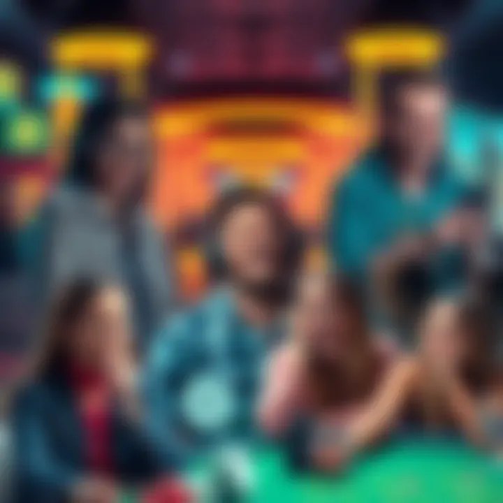 Popular Gambling YouTubers A collage of popular gambling YouTubers featuring scenes of gaming, casinos, and engagement with their audience.