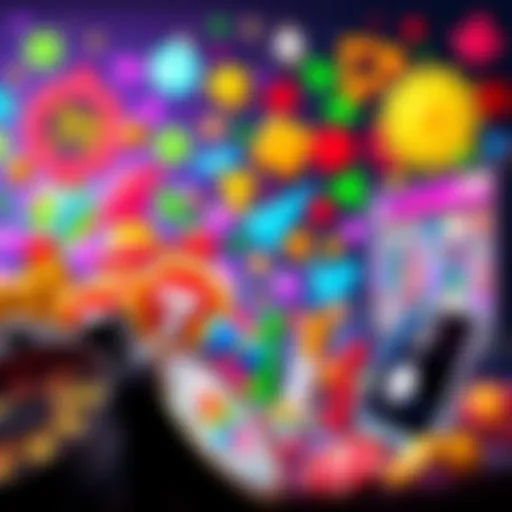 Popular Spin Games A colorful display of popular spin game icons and symbols