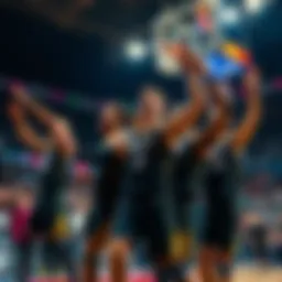 Portland Pilots players celebrate during a game after taking an unexpected lead as 22-point underdogs