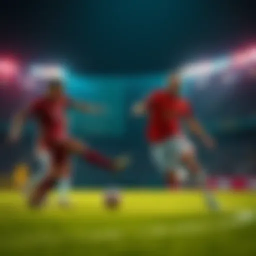 Portugal and Colombia players competing in a tense soccer match, showcasing skill and strategy on the field.