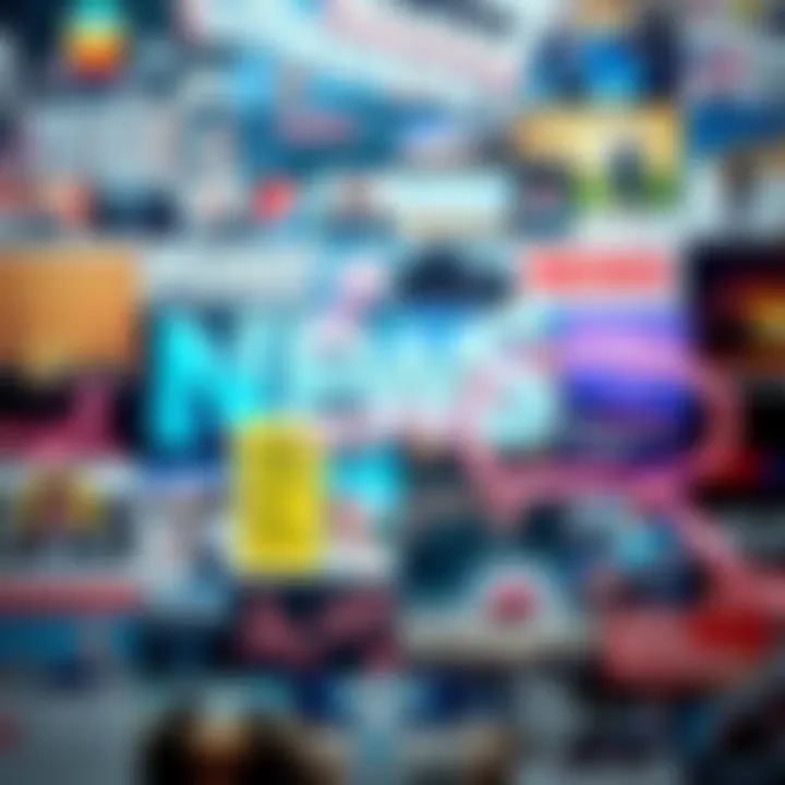 A collage of positive news headlines and cheerful images showcasing good events and inspiring stories.