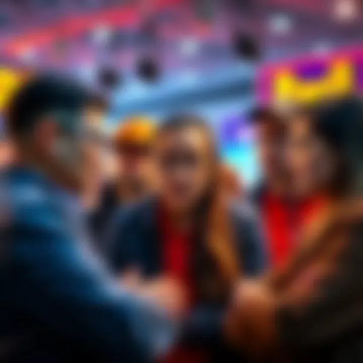 A group of people discussing Powerball and Mega Millions lottery results with a concerned expression