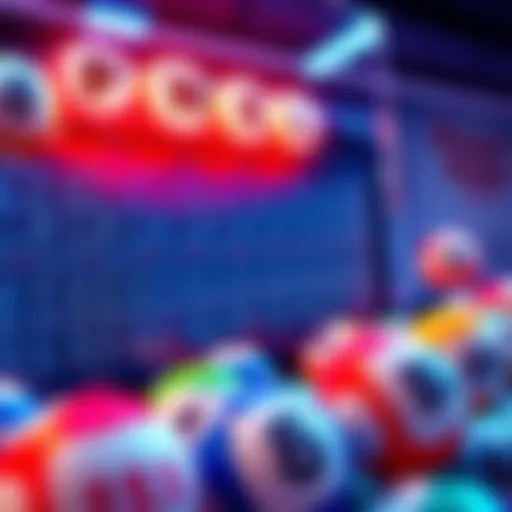 A display of Powerball lottery numbers with colorful balls