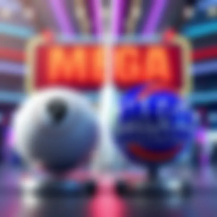 A graphic showing PowerBall and Mega Millions logos with a large jackpot sign