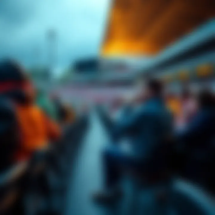 People choosing between clubhouse box and upper grandstand box at Preakness 150.