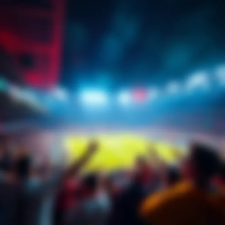 Exciting Premier League soccer matches with fans cheering in the stadium.