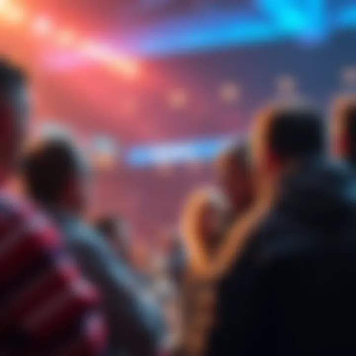 Fans discussing the latest Premier League news and updates in a lively setting.