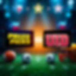 Two sports betting platforms compared with Texas sports symbols in the background