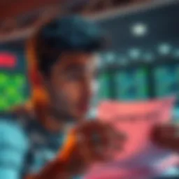PrizePicks Betting Overview A graphic showing a person looking confused over betting slips with highlighted information about lost bets and hidden fees, symbolizing transparency issues with PrizePicks.