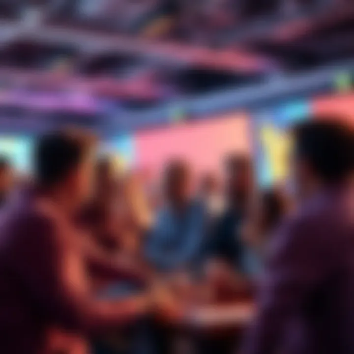 A group of people discussing their earnings from PrizePicks, sharing experiences and celebrating wins.