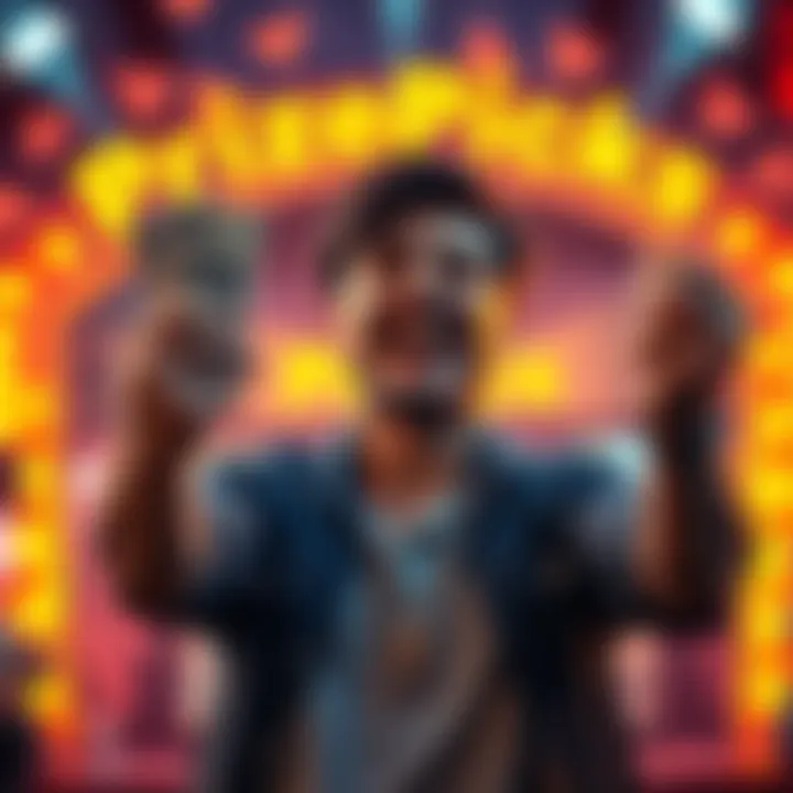 A person celebrating a big win at PrizePicks with cash in hand and a smile, showing excitement over nearly 13k earnings.