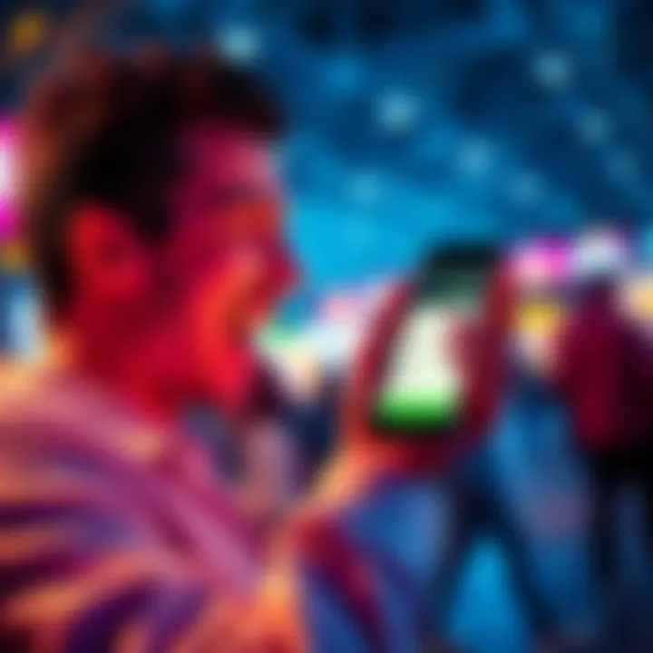 A person excitedly looking at their Prizepicks account showing high payouts on a mobile device