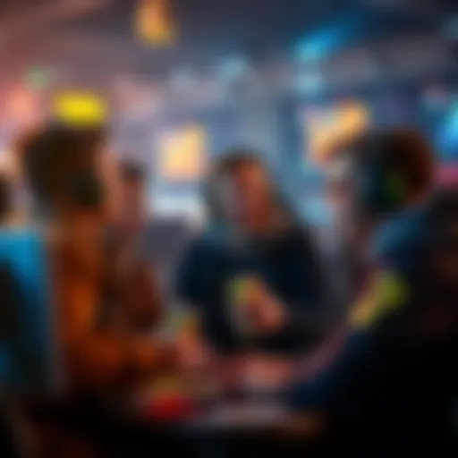 Group of professional gamers sharing their thoughts on gambling wins and strategies