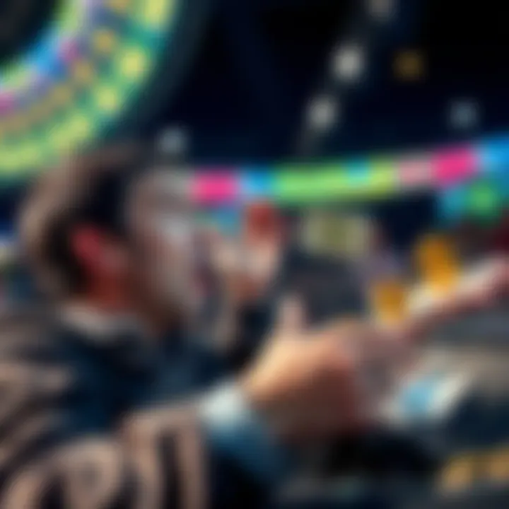 A person excitedly watching money grow from a small bet to a large amount, symbolizing a quick profit strategy.