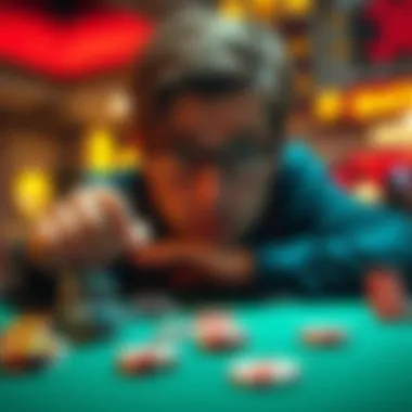 A person looks distressed while staring at empty gambling chips on a table, symbolizing fast money loss in gaming.