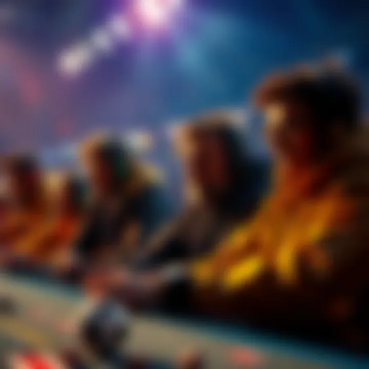 A group of players focusing on simple betting strategies without flashy promotions, analyzing games quietly.