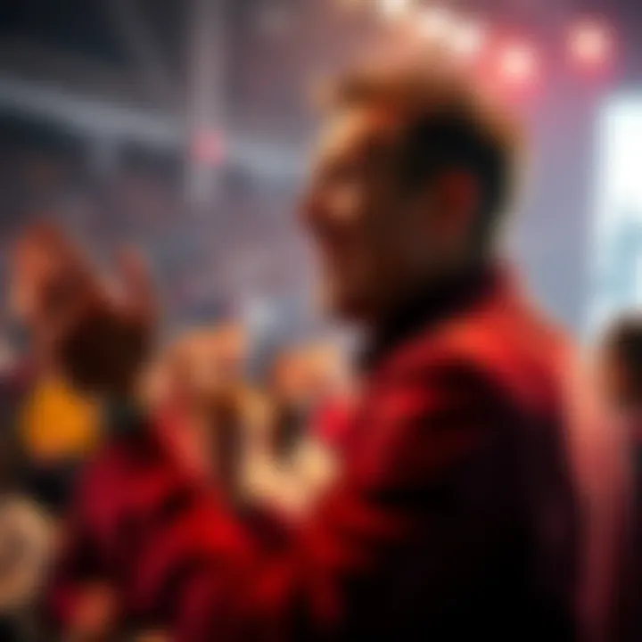 Quillan passionately addressing a group of people, conveying a clear message