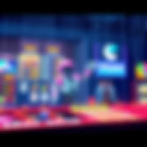 Illustration of a digital rain bot interacting with a gaming platform, enhancing user engagement in online gambling.