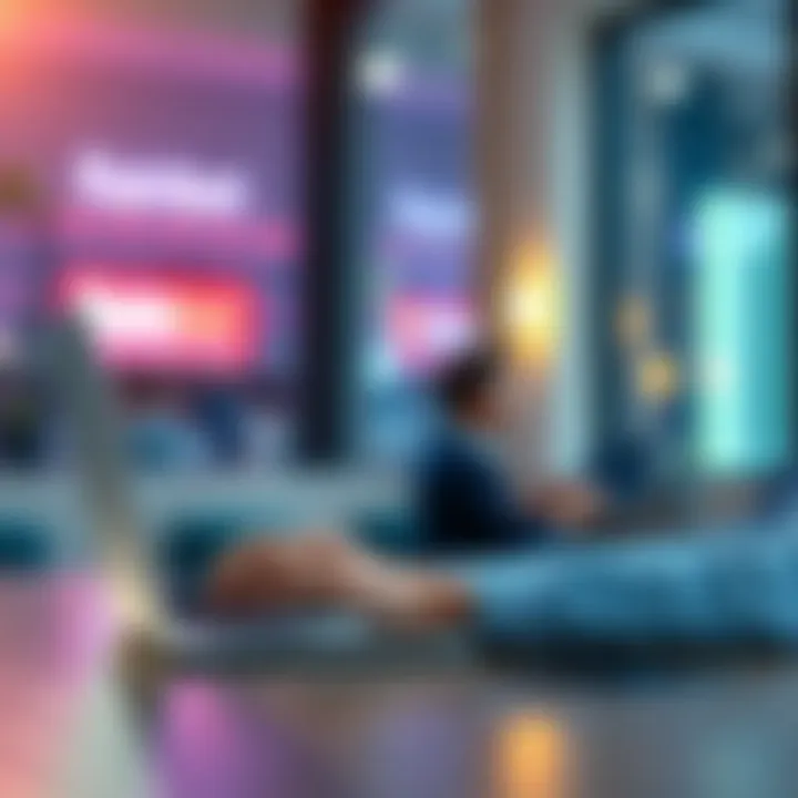 A person using a laptop to withdraw money from Rainbet to a bank account and PayPal without complex verification steps.