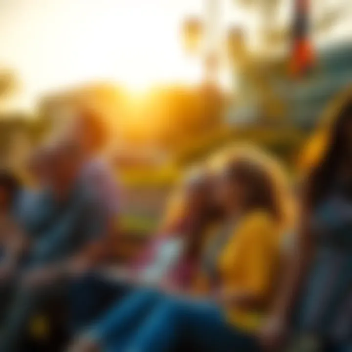 A group of people sitting in a park in Raleigh, smiling and enjoying the warm sun