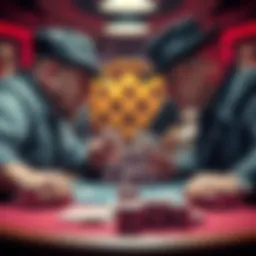 Rampage and Anatoly Zlotnikov face off at a poker table, intense expressions as they reveal their cards, with poker chips stacked high
