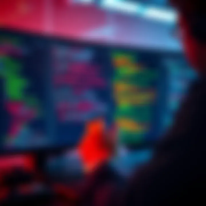 A computer screen showing code with highlighted range checks and a person analyzing it