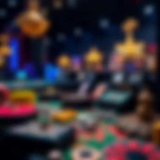 An assortment of unique casino games displayed on a colorful table, highlighting lesser-known variations.