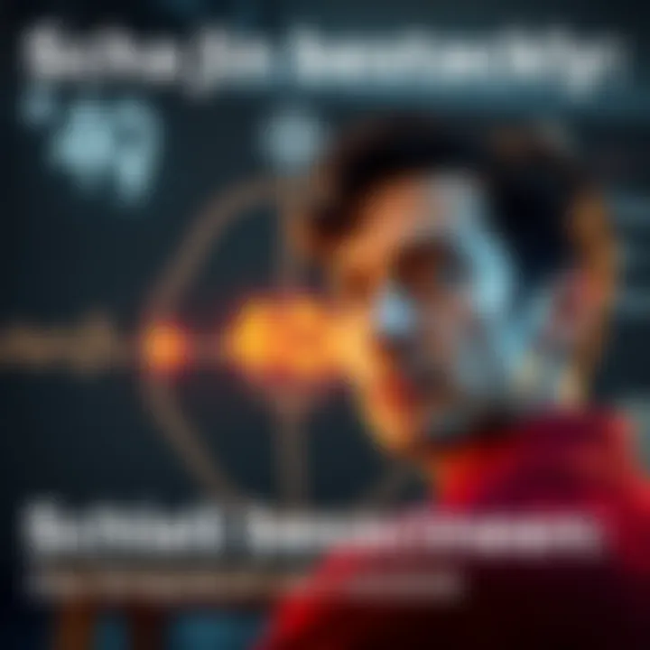 A person with a determined expression looking at a target on a board with +40000 written on it, symbolizing goal achievement.