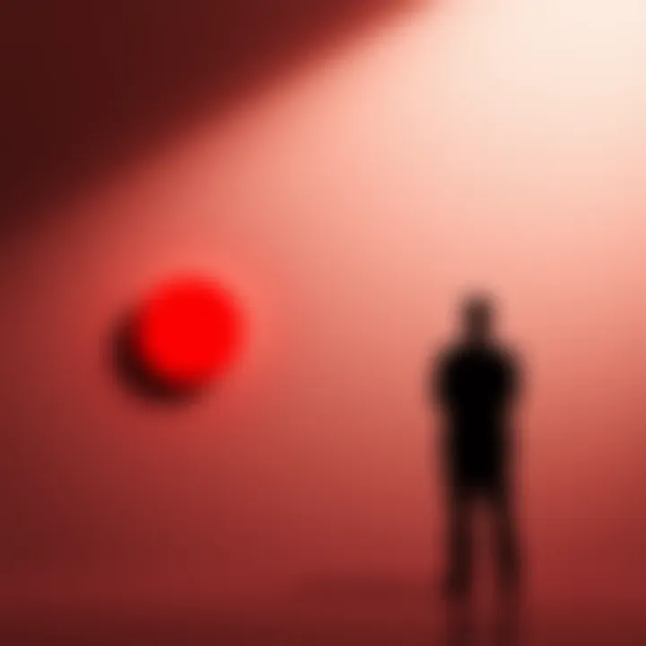 Red Circle Symbol A bold red circle on a simple background, representing curiosity and discussions among people.