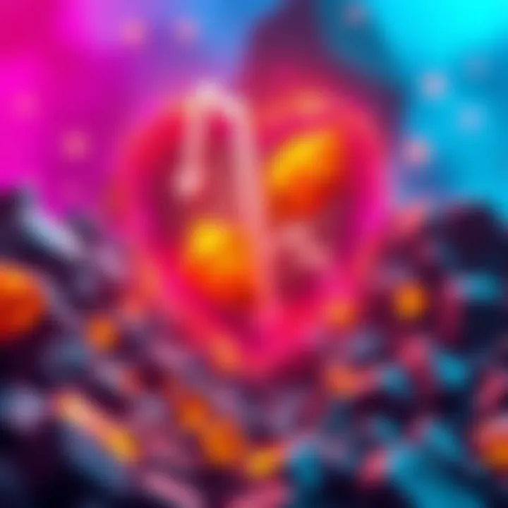 A graphic showing a decrease in TP and gems with arrows pointing downwards