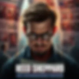 Reed Sheppard in a pensive pose, surrounded by headlines about terrorism and public reactions, with an intense background.