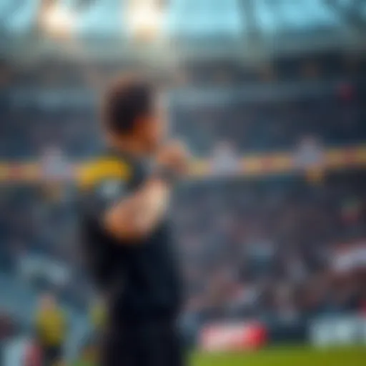 Referee Ends Match After Last Minute Goal A referee blows the whistle immediately after a last-minute goal, surprising the fans in the stands.