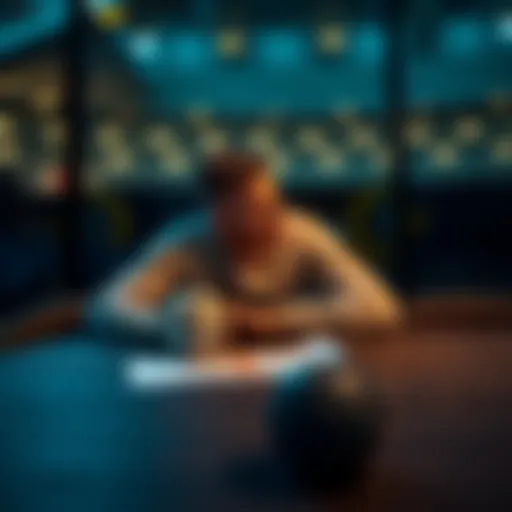 A person sits at a table looking thoughtful, with a betting slip and soccer ball in front of them, symbolizing lessons learned from risky betting.